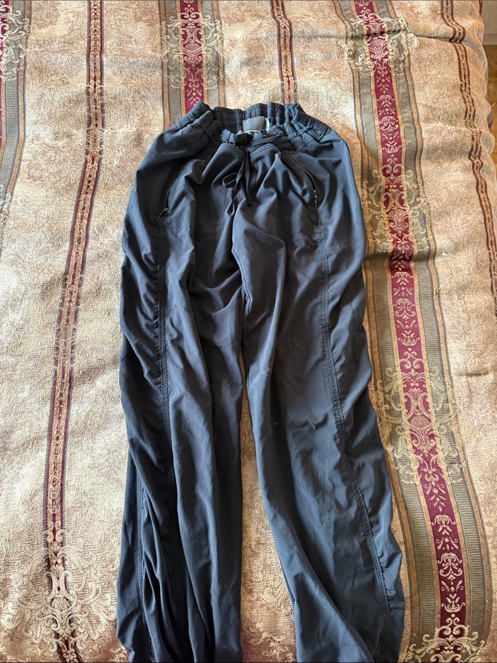 Athleta Black Drawstring warm lined Track Pants